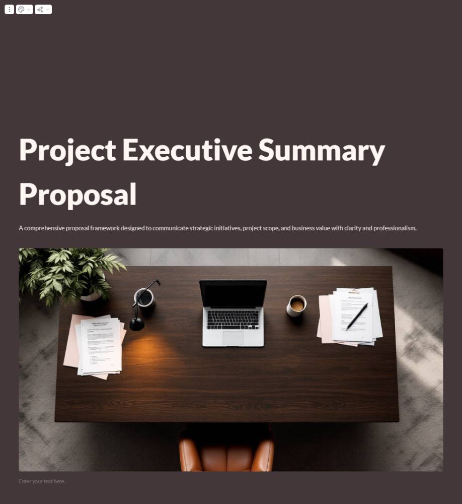 Project Executive Summary Template