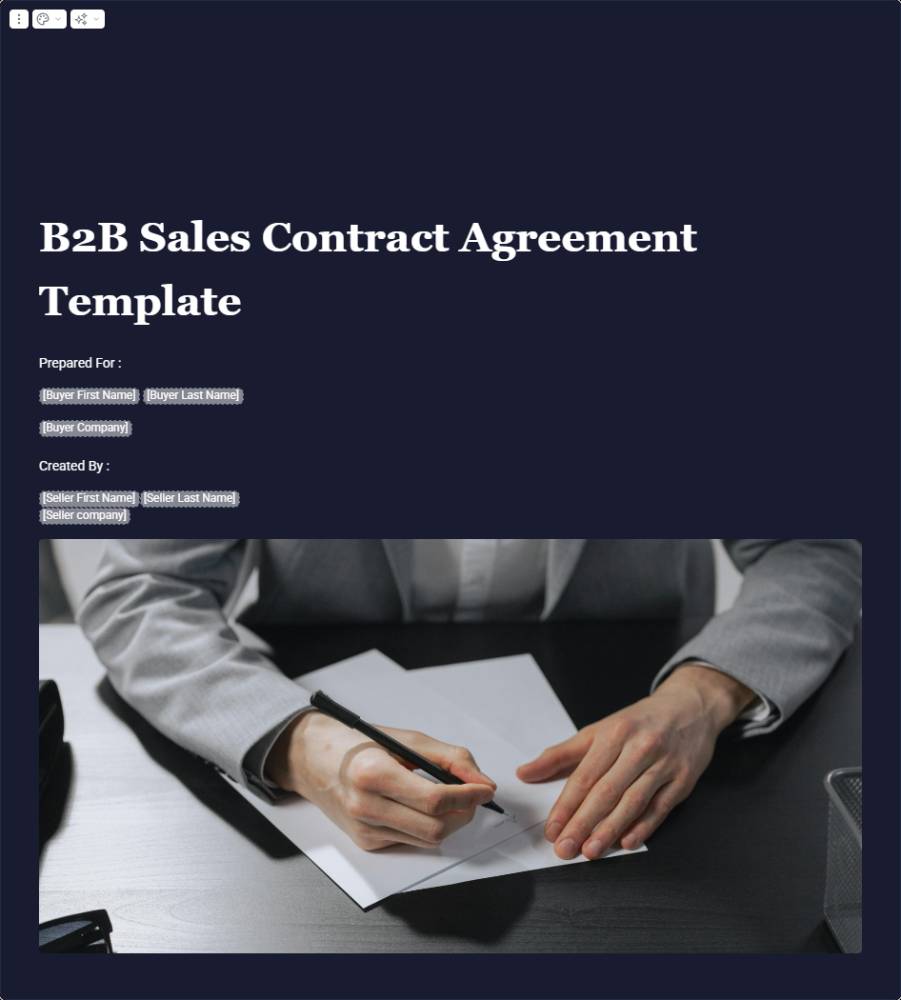 B2B Sales Contract Agreement Template