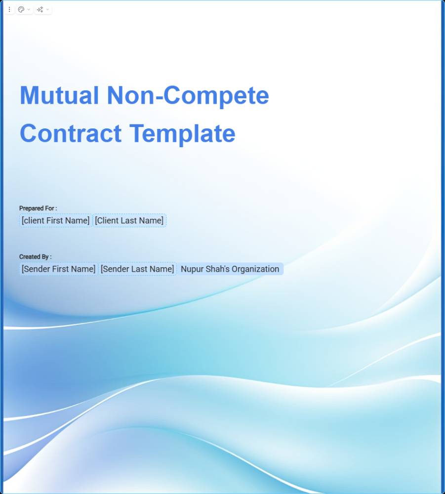 Mutual Non-Compete Contract Template