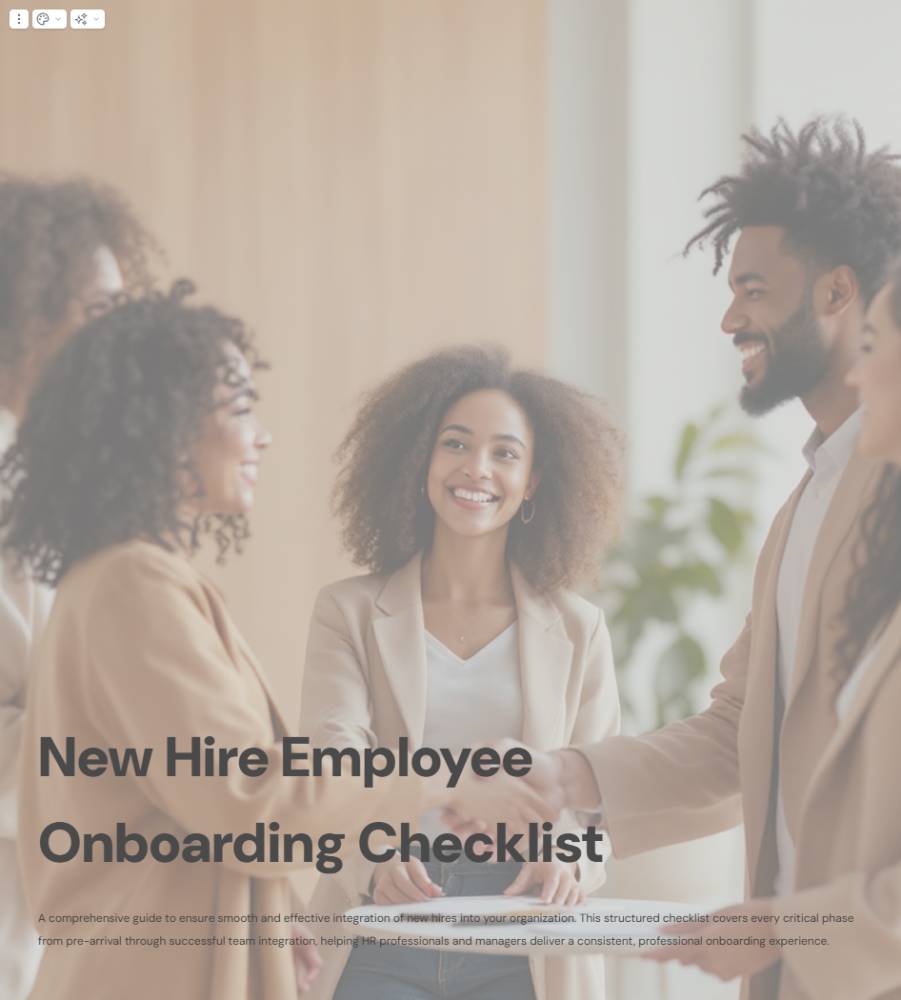 New Hire Employee Onboarding Checklist