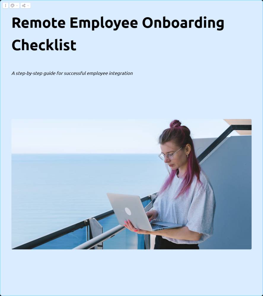 Remote Employee Onboarding Checklist