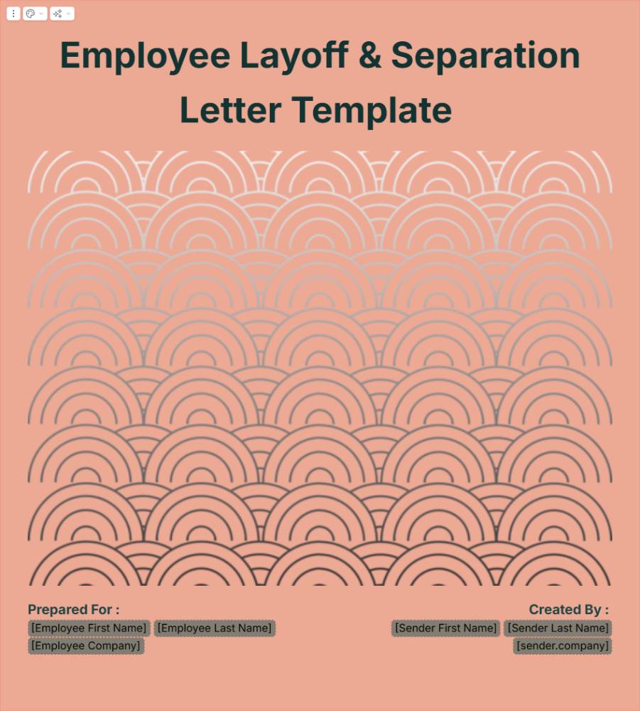 Employee Layoff & Separation Letter Template
