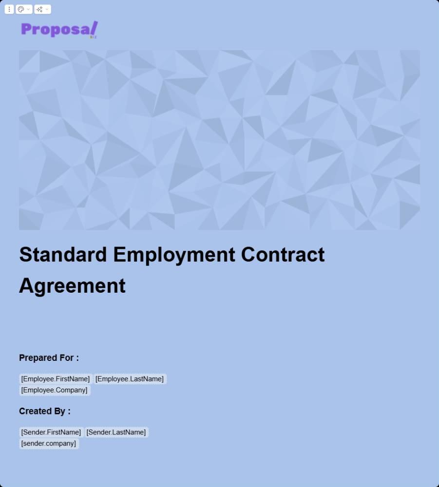 Standard Employment Contract Agreement