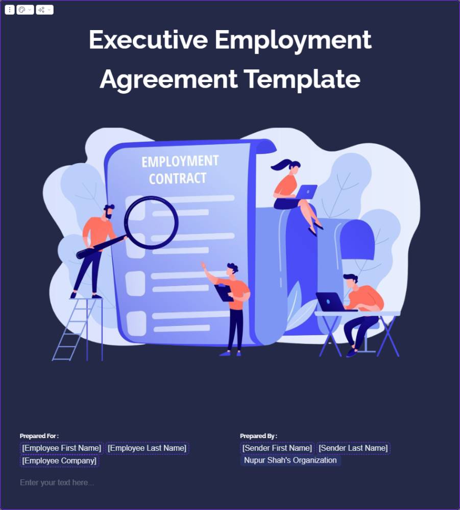Executive Employment Agreement Template