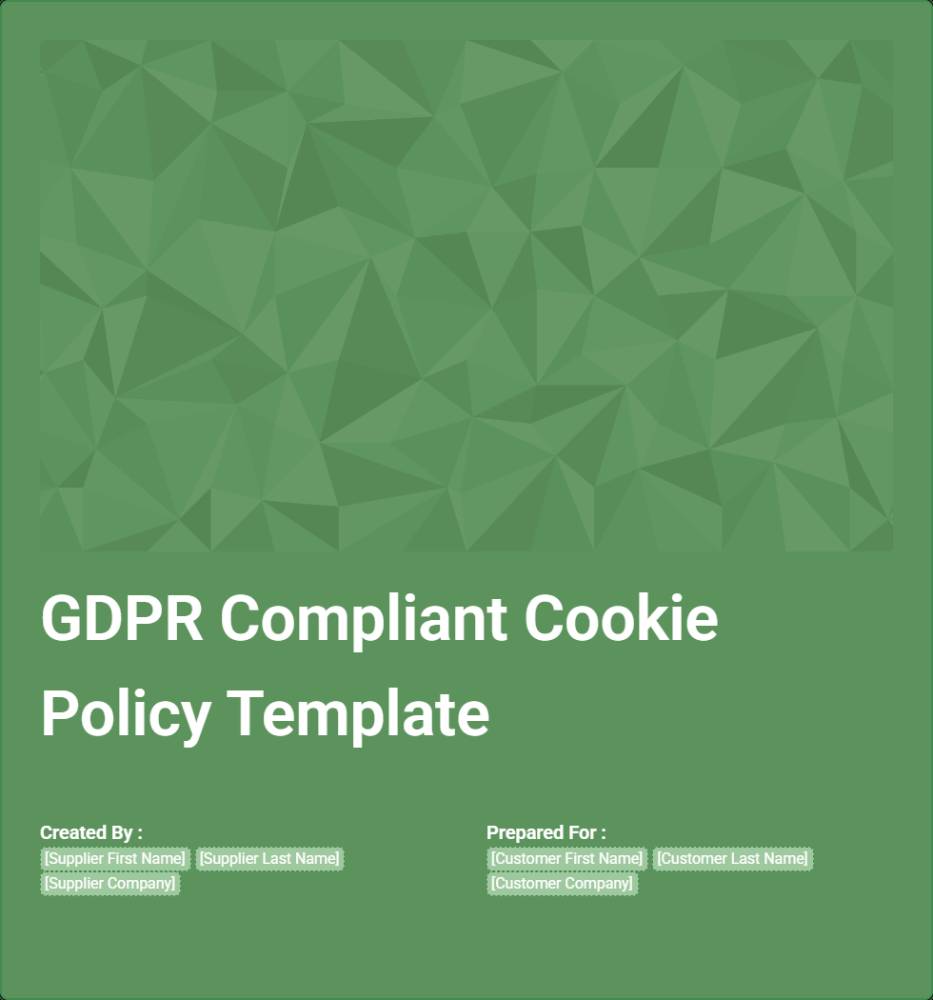 GDPR Compliant Cookie Policy Template