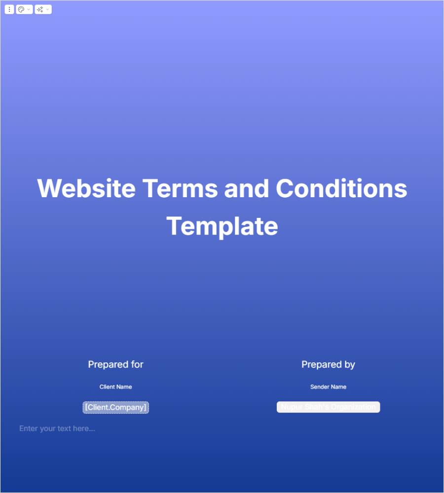 Website Terms and Conditions Template
