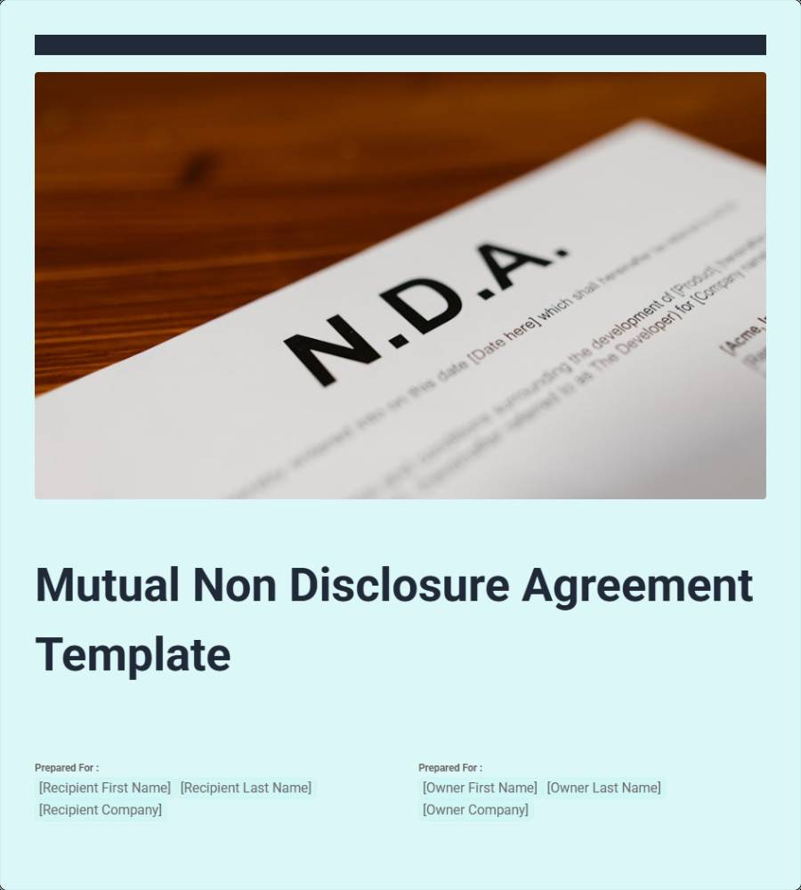 Mutual Non-Disclosure Agreement (NDA) Template