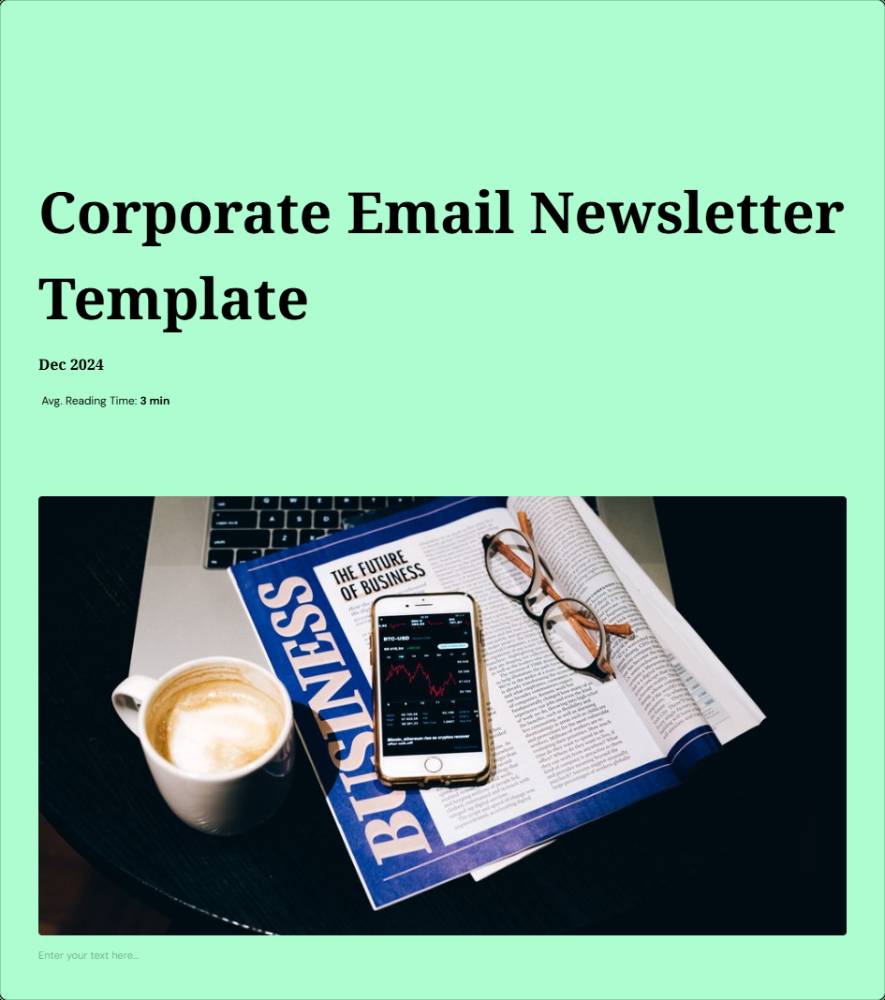 Corporate Email Newsletter Template