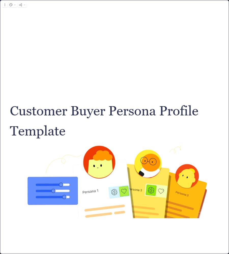 Customer Buyer Persona Profile Template