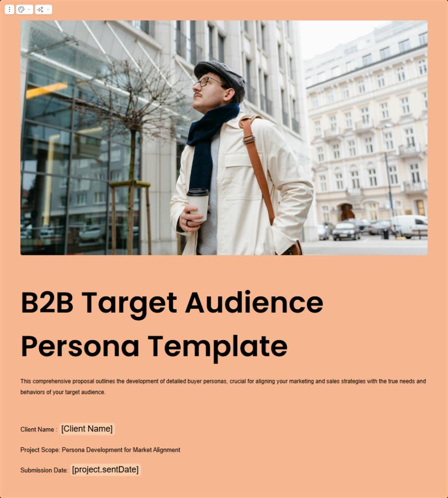 B2B Target Audience Persona Template