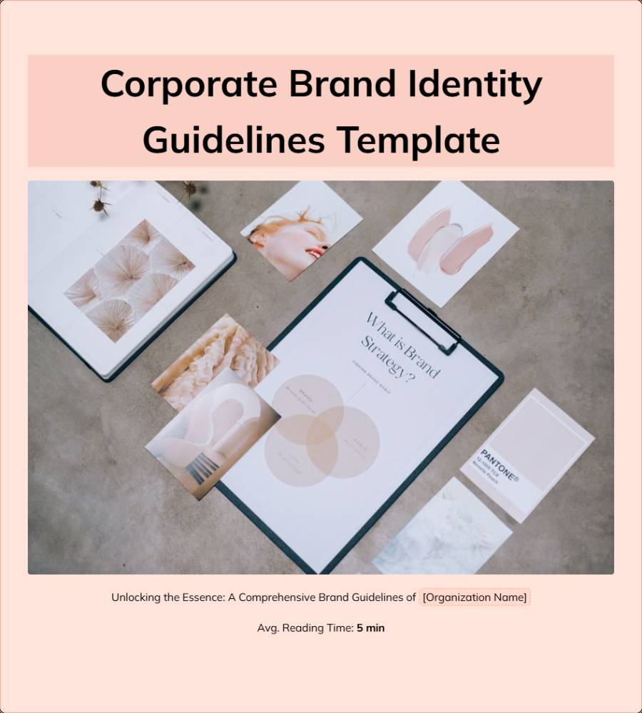 Corporate Brand Identity Guidelines Template
