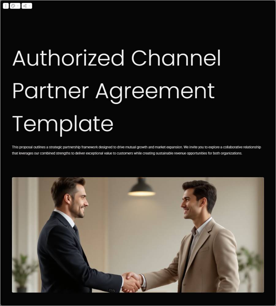 Authorized Channel Partner Agreement Template