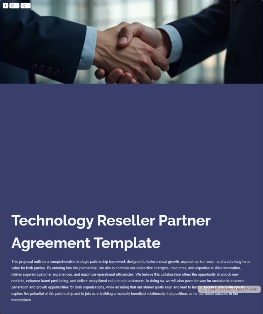 Technology Reseller Partner Agreement Template