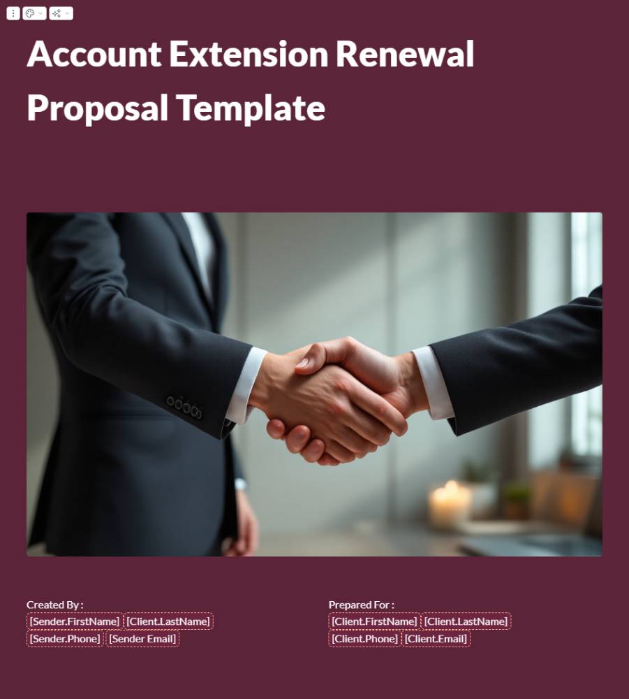 Account Extension & Renewal Proposal Template