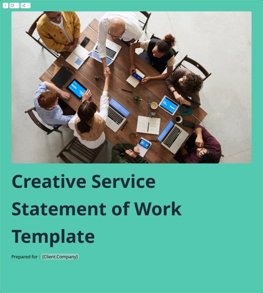 Creative Services Statement of Work Template