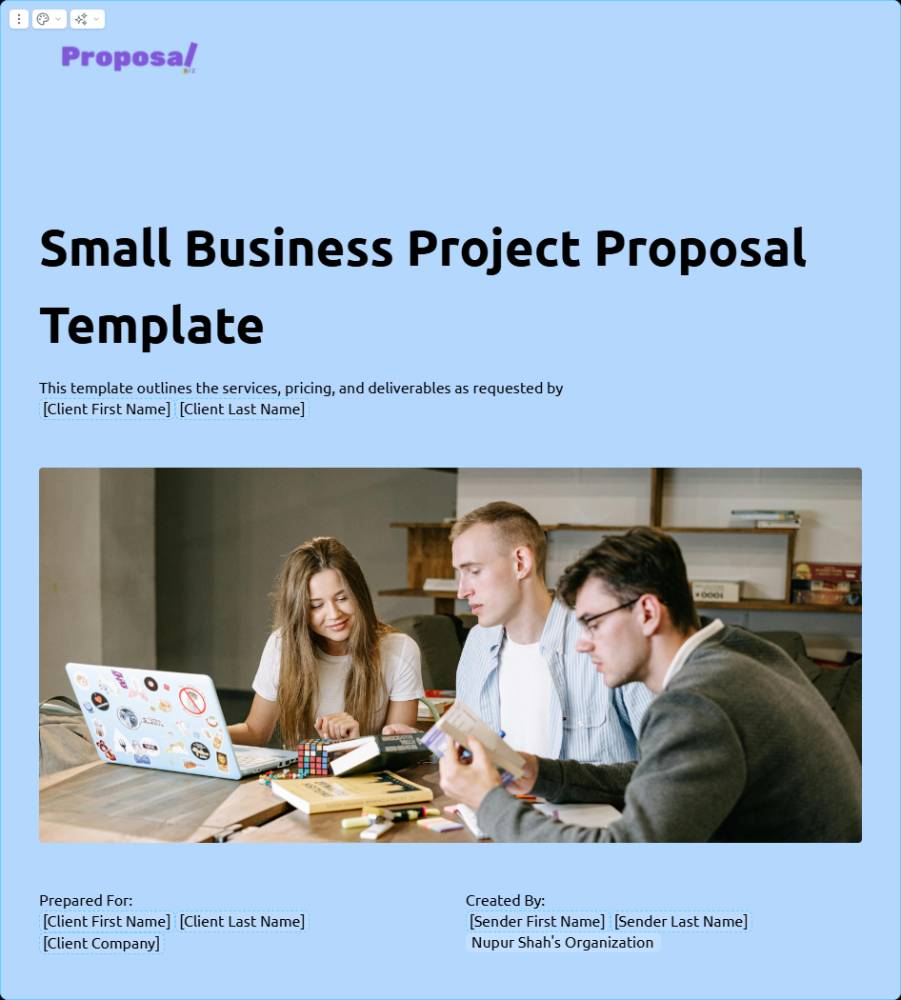Small Business Project Proposal Template