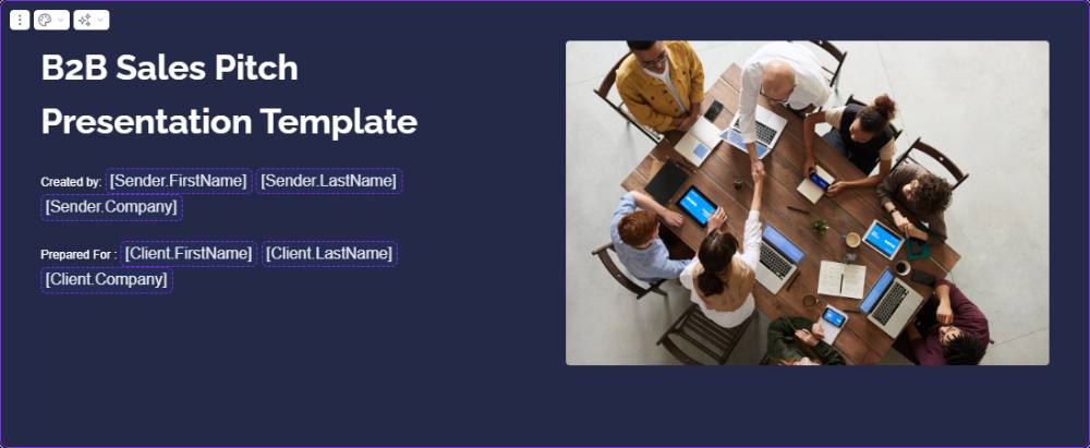 B2B Sales Pitch Presentation Template