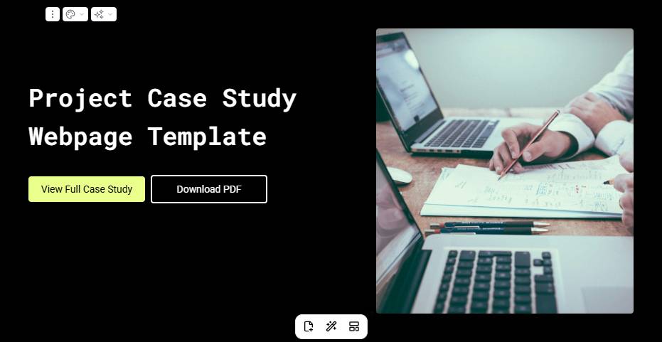 Project Case Study Webpage Template