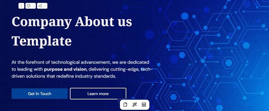 Company About Us Page Template