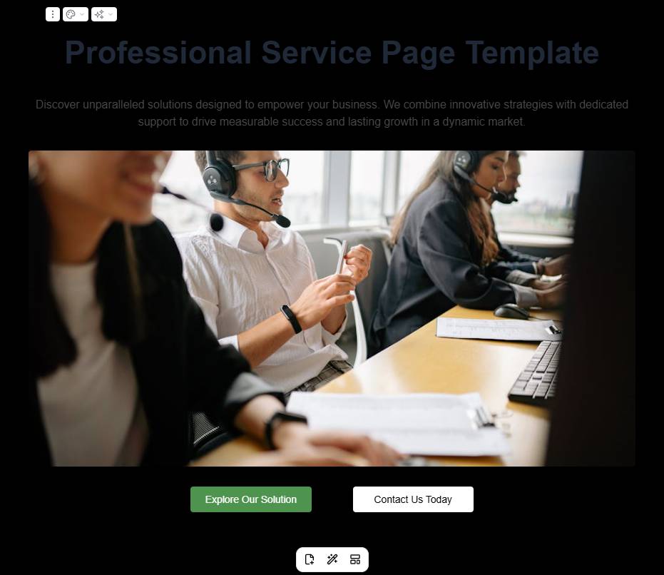 Professional Services Page Template