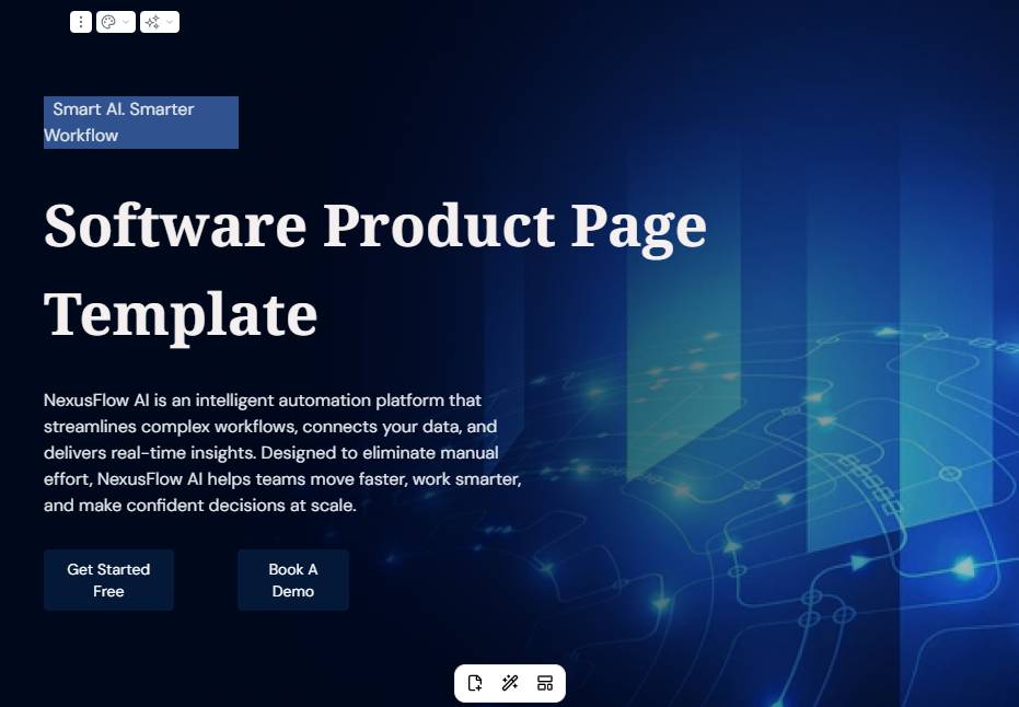 Software Product Page Template