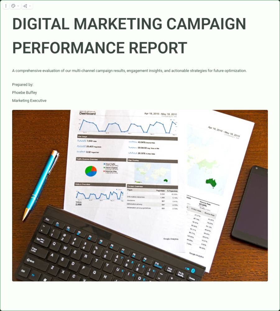 Digital Marketing Campaign Performance Report