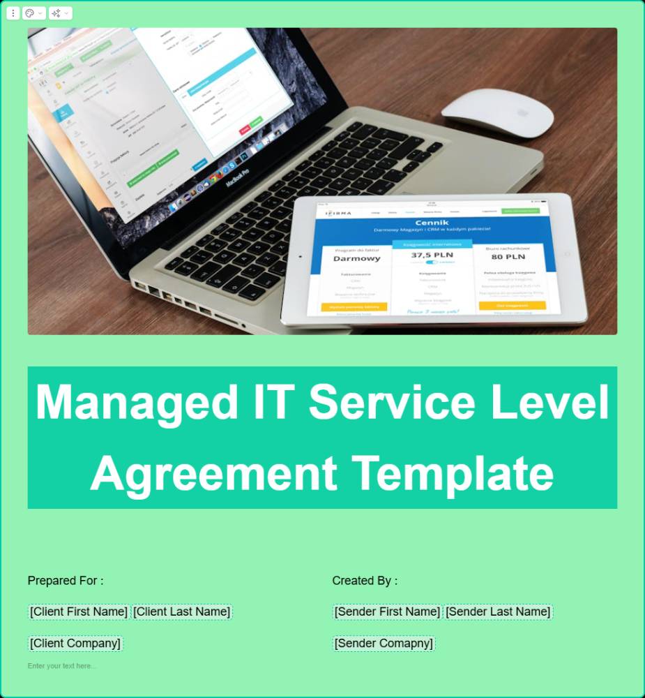 Managed IT Service Level Agreement (SLA) Template