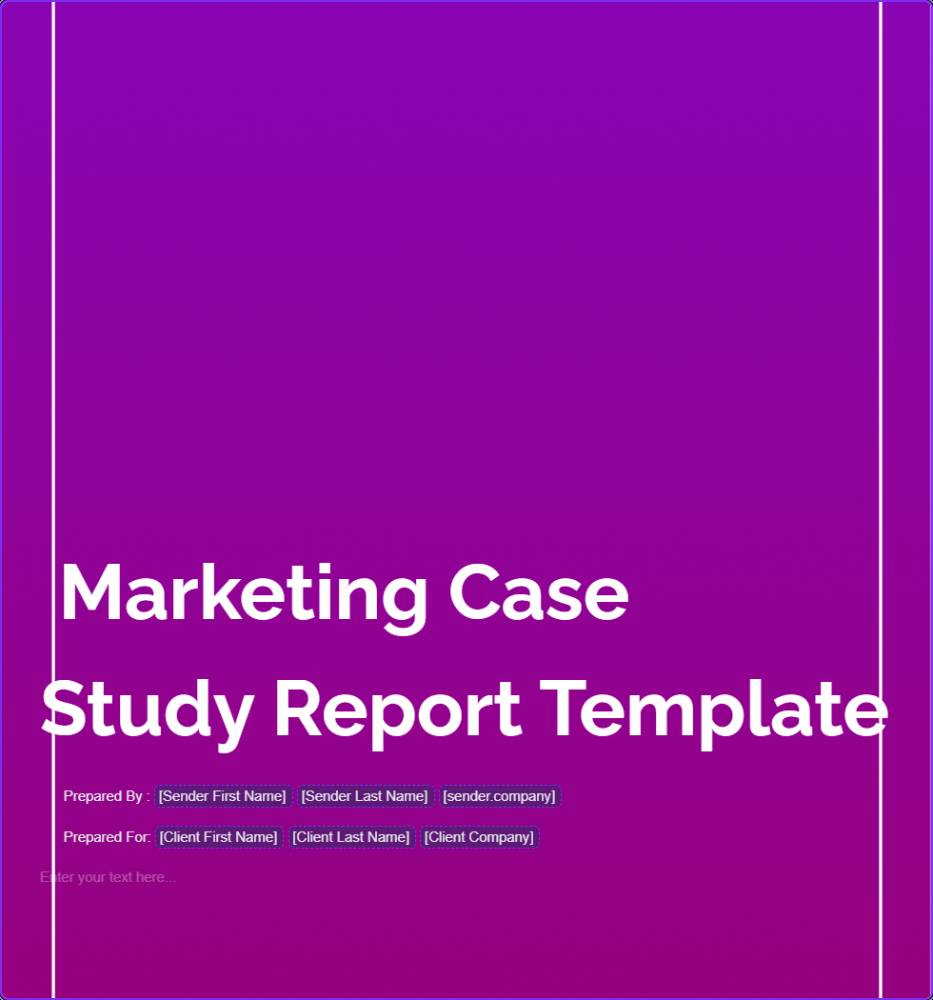 Marketing Case Study Report Template