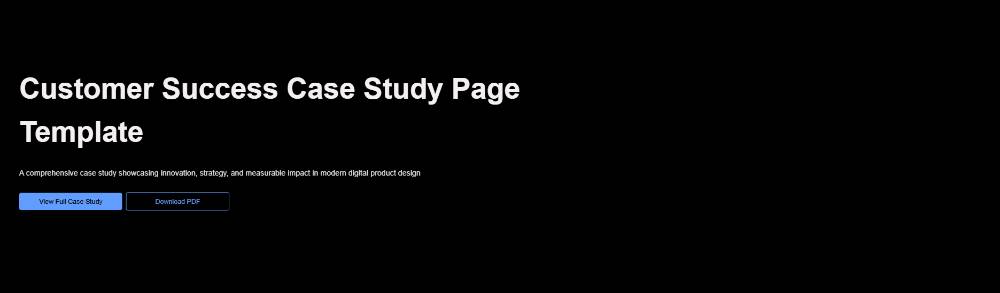 Customer Success Case Study Page Template